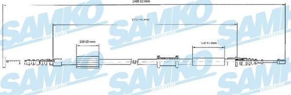 Samko C0208B - Cavo comando, Freno stazionamento autozon.pro