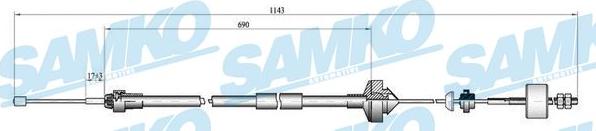 Samko C0277C - Cavo comando, Comando frizione autozon.pro