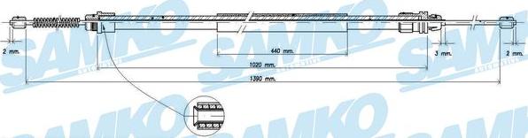 Samko C0741B - Cavo comando, Freno stazionamento autozon.pro