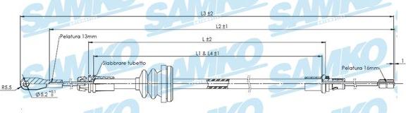 Samko C0755B - Cavo comando, Freno stazionamento autozon.pro