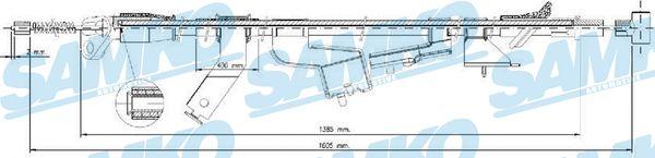 Samko C1696B - Cavo comando, Freno stazionamento autozon.pro