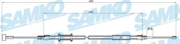 Samko C1008B - Cavo comando, Freno stazionamento autozon.pro