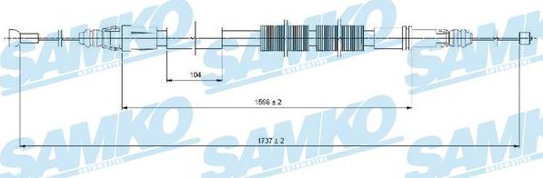 Samko C1028B - Cavo comando, Freno stazionamento autozon.pro