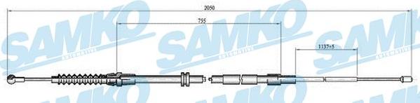 Samko C1117B - Cavo comando, Freno stazionamento autozon.pro