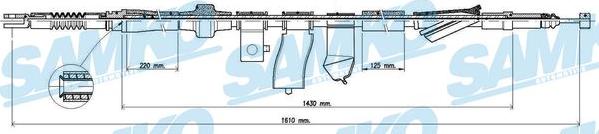 Samko C1298B - Cavo comando, Freno stazionamento autozon.pro