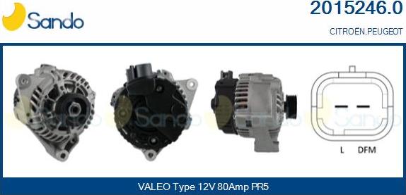 Sando 2015246.0 - Alternatore autozon.pro