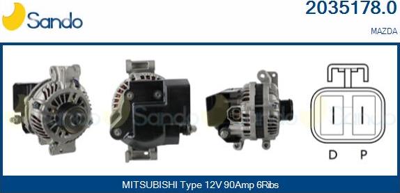 Sando 2035178.0 - Alternatore autozon.pro