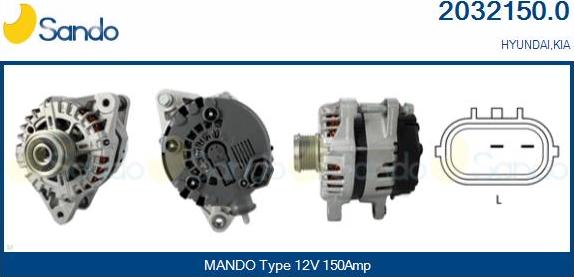 Sando 2032150.0 - Alternatore autozon.pro