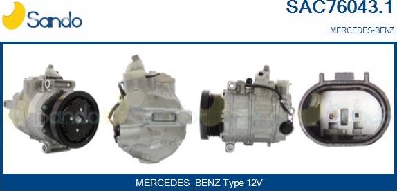 Sando SAC76043.1 - Compressore, Climatizzatore autozon.pro