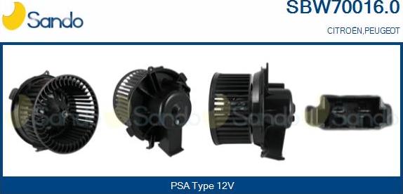 Sando SBW70016.0 - Ventilatore abitacolo autozon.pro