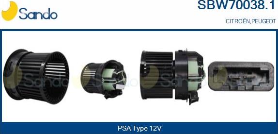 Sando SBW70038.1 - Ventilatore abitacolo autozon.pro