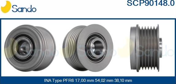 Sando SCP90148.0 - Puleggia cinghia, Alternatore autozon.pro