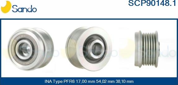 Sando SCP90148.1 - Puleggia cinghia, Alternatore autozon.pro