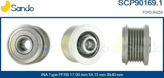 Sando SCP90169.1 - Puleggia cinghia, Alternatore autozon.pro