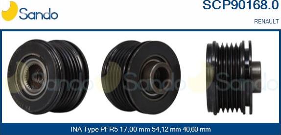 Sando SCP90168.0 - Puleggia cinghia, Alternatore autozon.pro