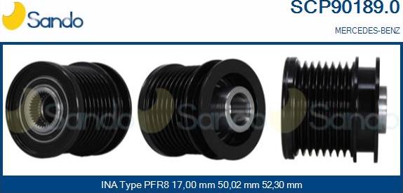 Sando SCP90189.0 - Puleggia cinghia, Alternatore autozon.pro