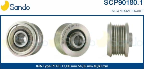 Sando SCP90180.1 - Puleggia cinghia, Alternatore autozon.pro