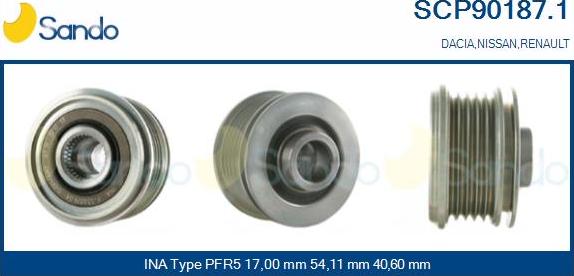 Sando SCP90187.1 - Puleggia cinghia, Alternatore autozon.pro