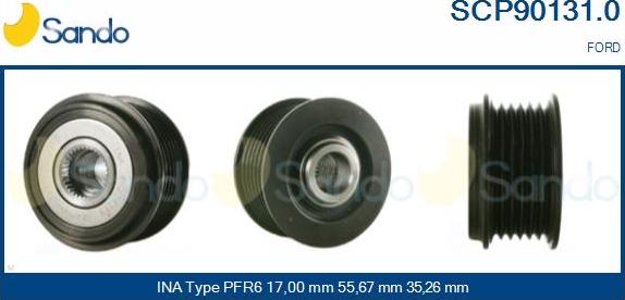 Sando SCP90131.0 - Puleggia cinghia, Alternatore autozon.pro