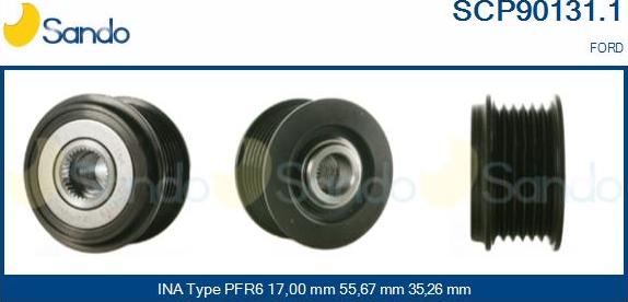 Sando SCP90131.1 - Puleggia cinghia, Alternatore autozon.pro