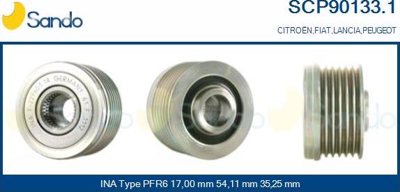 Sando SCP90133.1 - Puleggia cinghia, Alternatore autozon.pro