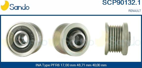 Sando SCP90132.1 - Puleggia cinghia, Alternatore autozon.pro