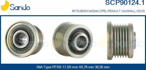 Sando SCP90124.1 - Puleggia cinghia, Alternatore autozon.pro