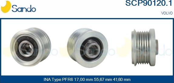 Sando SCP90120.1 - Puleggia cinghia, Alternatore autozon.pro