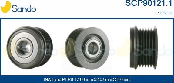 Sando SCP90121.1 - Puleggia cinghia, Alternatore autozon.pro