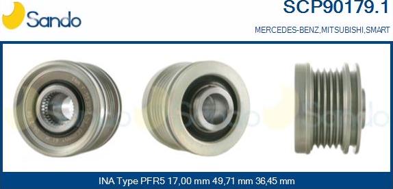 Sando SCP90179.1 - Puleggia cinghia, Alternatore autozon.pro