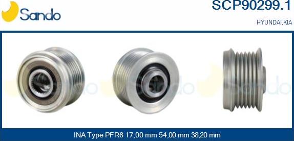 Sando SCP90299.1 - Puleggia cinghia, Alternatore autozon.pro