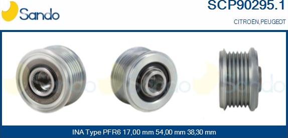 Sando SCP90295.1 - Puleggia cinghia, Alternatore autozon.pro