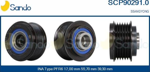 Sando SCP90291.0 - Puleggia cinghia, Alternatore autozon.pro