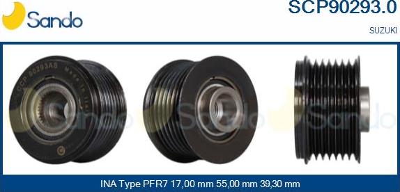 Sando SCP90293.0 - Puleggia cinghia, Alternatore autozon.pro