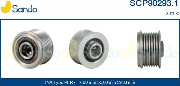 Sando SCP90293.1 - Puleggia cinghia, Alternatore autozon.pro