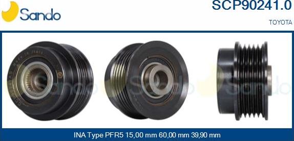 Sando SCP90241.0 - Puleggia cinghia, Alternatore autozon.pro