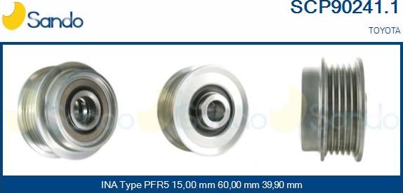 Sando SCP90241.1 - Puleggia cinghia, Alternatore autozon.pro