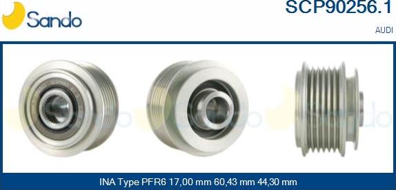 Sando SCP90256.1 - Puleggia cinghia, Alternatore autozon.pro