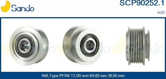 Sando SCP90252.1 - Puleggia cinghia, Alternatore autozon.pro