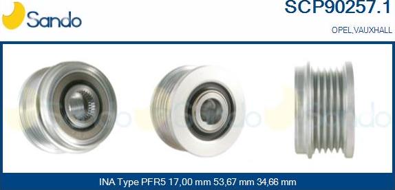 Sando SCP90257.1 - Puleggia cinghia, Alternatore autozon.pro