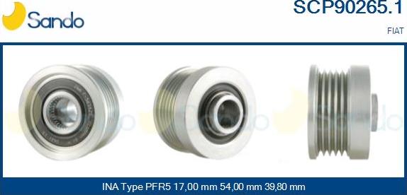 Sando SCP90265.1 - Puleggia cinghia, Alternatore autozon.pro