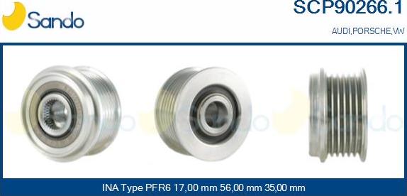 Sando SCP90266.1 - Puleggia cinghia, Alternatore autozon.pro