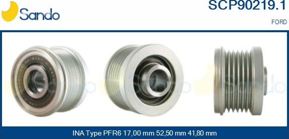 Sando SCP90219.1 - Puleggia cinghia, Alternatore autozon.pro