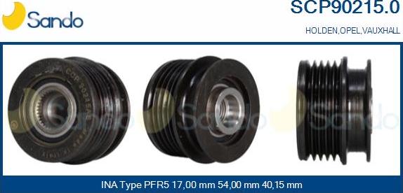 Sando SCP90215.0 - Puleggia cinghia, Alternatore autozon.pro