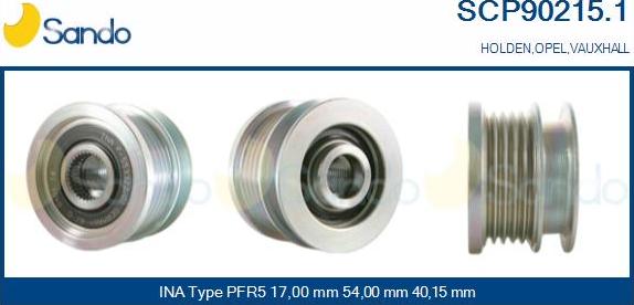 Sando SCP90215.1 - Puleggia cinghia, Alternatore autozon.pro