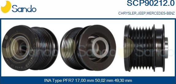 Sando SCP90212.0 - Puleggia cinghia, Alternatore autozon.pro