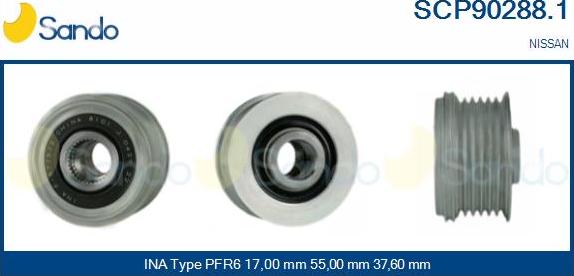 Sando SCP90288.1 - Puleggia cinghia, Alternatore autozon.pro