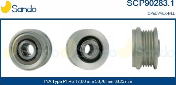 Sando SCP90283.1 - Puleggia cinghia, Alternatore autozon.pro