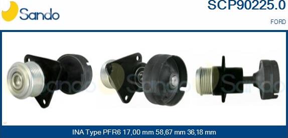 Sando SCP90225.0 - Puleggia cinghia, Alternatore autozon.pro