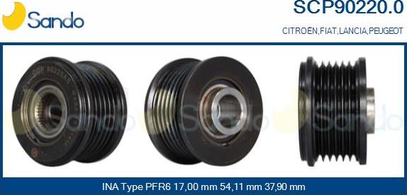 Sando SCP90220.0 - Puleggia cinghia, Alternatore autozon.pro